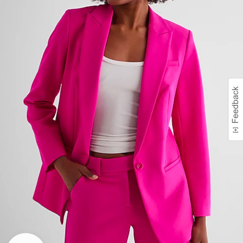 Editor One Button Boyfriend Blazer